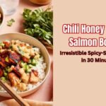 chili honey garlic salmon bowls recipe